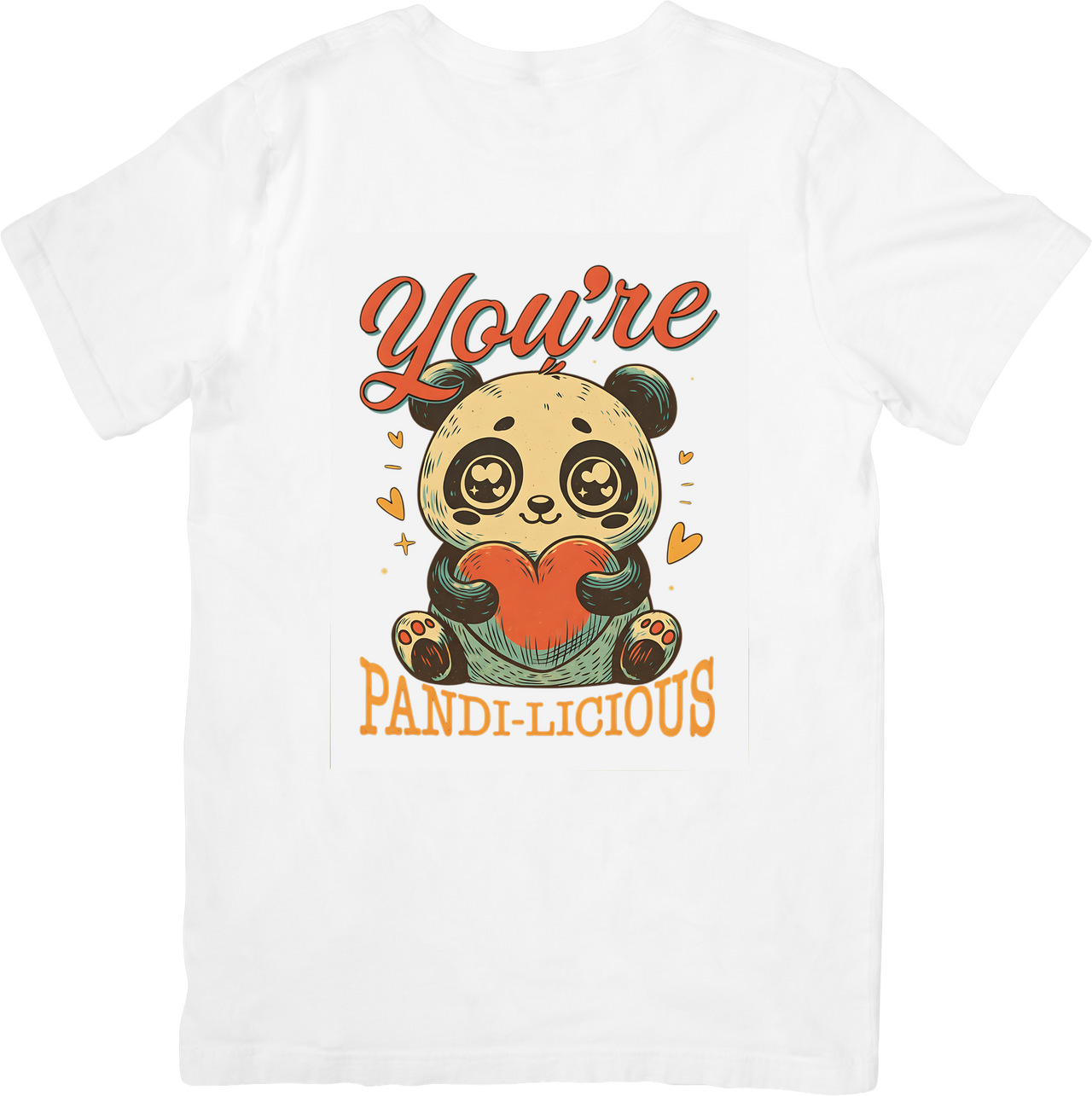 You're Pandi-licious Cute Panda T-Shirt | Adorable Valentine Heart Graphic Tee