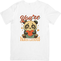 Thumbnail for You're Pandi-licious Cute Panda T-Shirt | Adorable Valentine Heart Graphic Tee