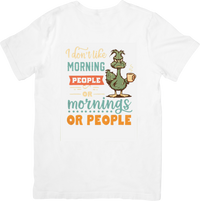 Thumbnail for I Don't Like Morning People Grinch T-Shirt | Funny Anti-Morning Graphic Tee | Coffee Gift