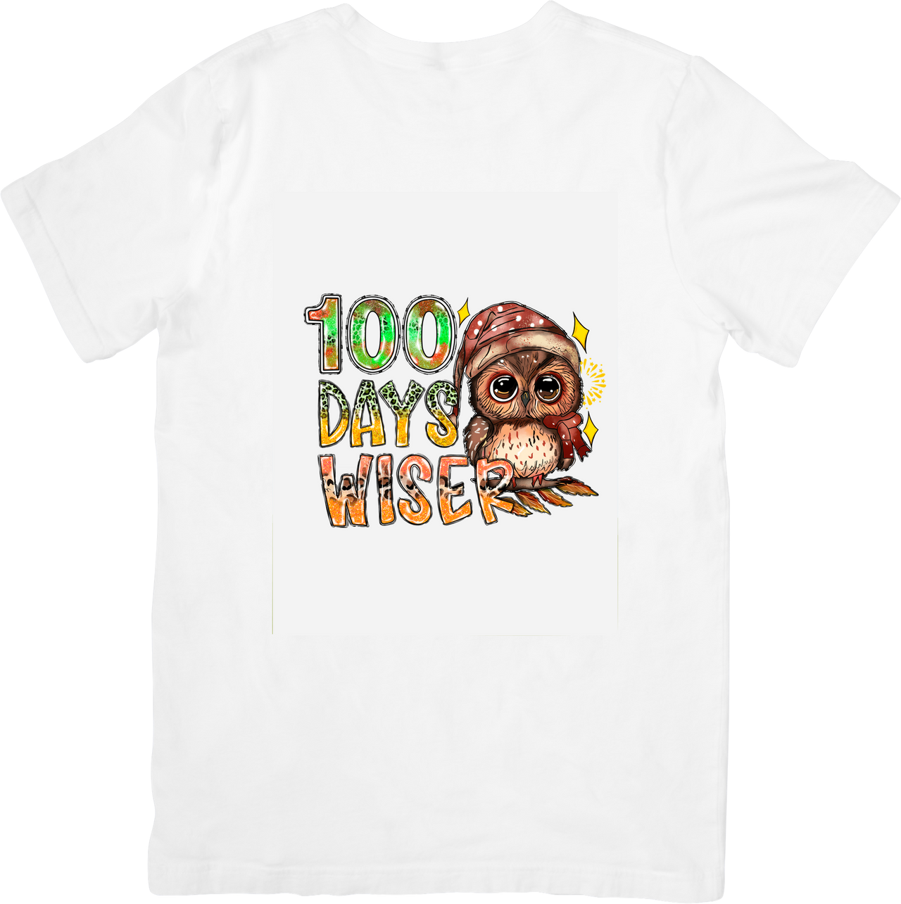 100 Days Wiser Owl T-Shirt | Cute School Owl Graphic Tee | 100th Day Gift