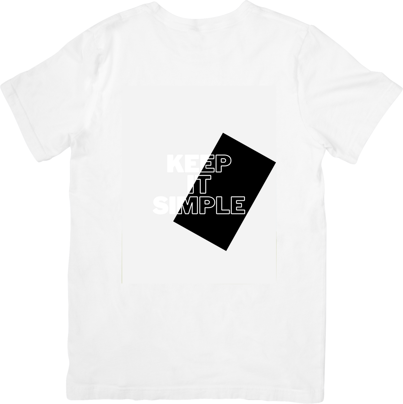 Keep It Simple Minimalist T-Shirt | Modern Black Block Graphic Tee | Streetwear Gift