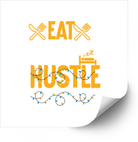 Thumbnail for Eat Hustle Christmas Lights Sticker | Funny Motivational Vinyl Decal