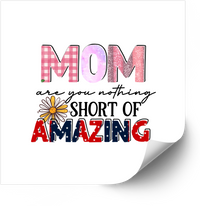 Thumbnail for Mom Nothing Short Of Amazing Sticker | Cute Patriotic Mom Vinyl Decal
